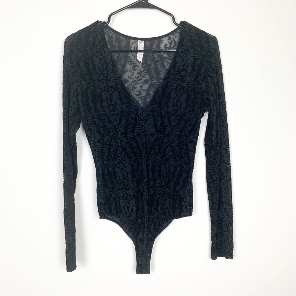 Free People On The Dancefloor Velvet Bodysuit - Picture 2 of 6